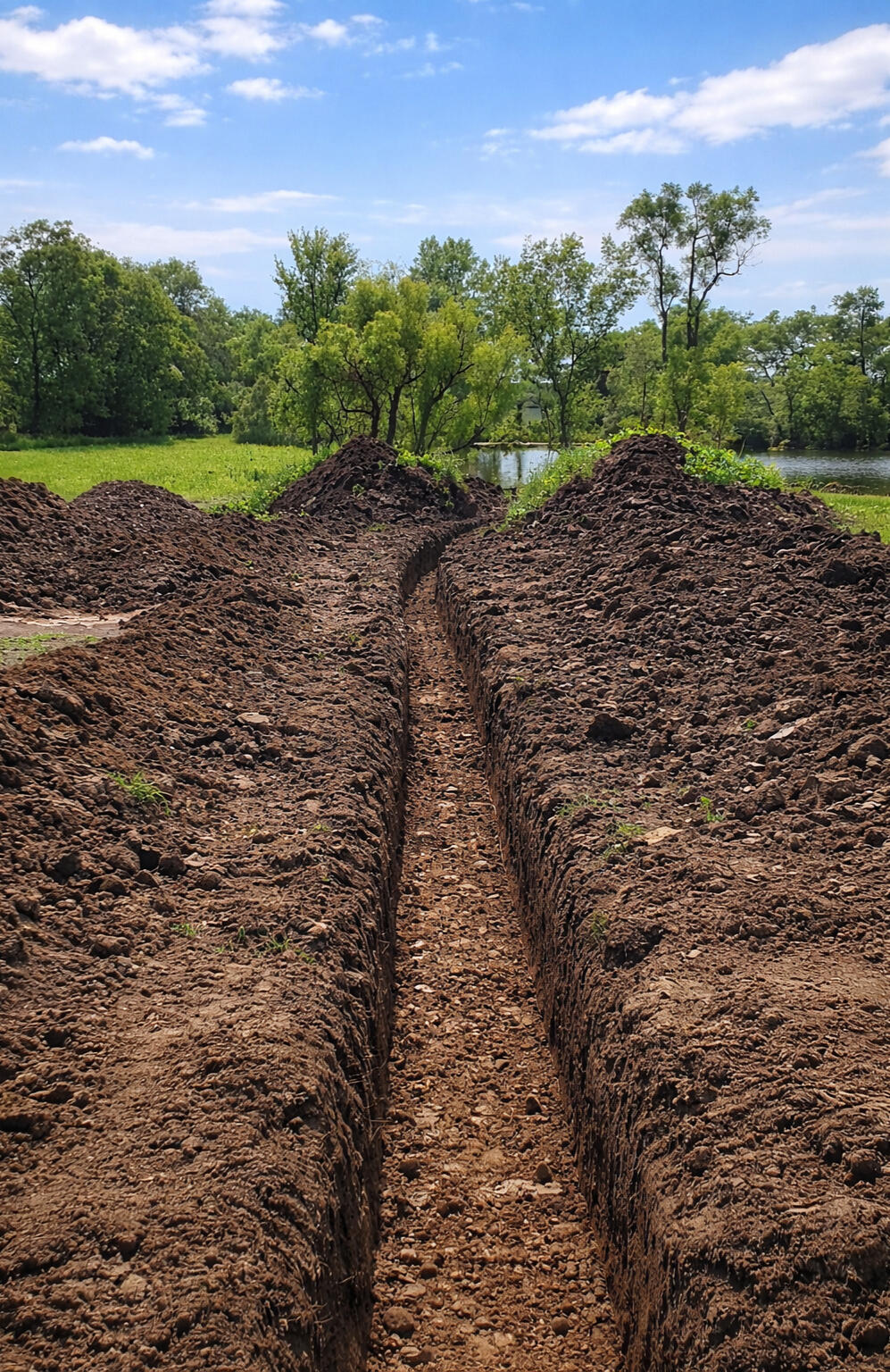 drainage trench installation yard water control Columbia TN Maury County drainage trench installation yard water control Columbia TN Maury County